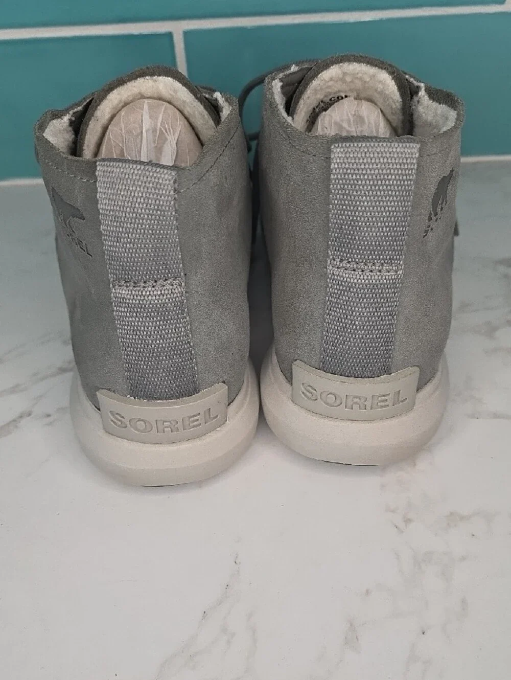 Sorel Explorer Next Drift Waterproof Gray Suede Boots